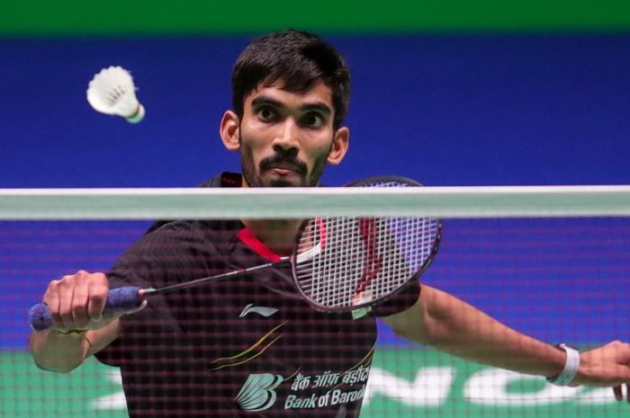 Tunggal putra India, Kidambi Srikanth, saat tampil pada ajang India Open 2019