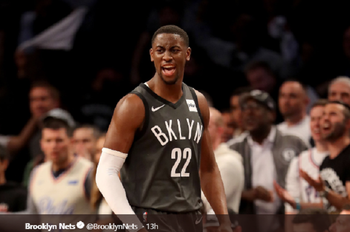 Pebasket Brooklyn Nets, Caris LeVert, saat berlaga menghadapi tim Philadelhia 76ers pada gim keempat Playoff NBA 2019, Sabtu (20/4/2019), di Barclays Arena, Brooklyn, AS.