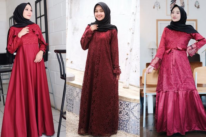 Kebaya Merah Maroon Cocok Dengan Jilbab Warna Apa