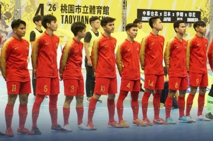 Timnas Futsal Indonesia U-20 pada laga pertama CTFA U-20 Futsal Invitation 2019 menghadapi Jepang, Jumat (26/4/2019)