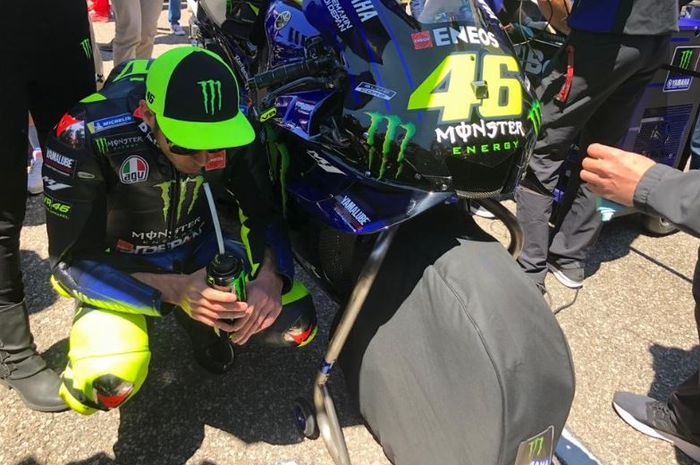 Pembalap Monster Energy Yamaha, Valentino Rossi jalani persiapan jelang MotoGP Americas 2019.