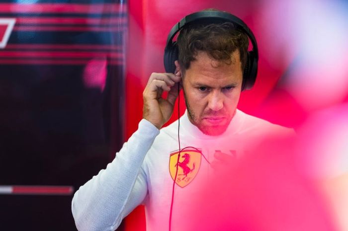Pembalap Ferrari, Sebastian Vettel jalani persiapan jelang F1 Azerbaijan 2019, Minggu (28/4/2019)
