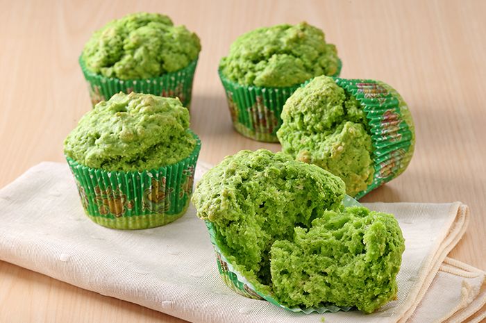 Muffin kelapa pandan.