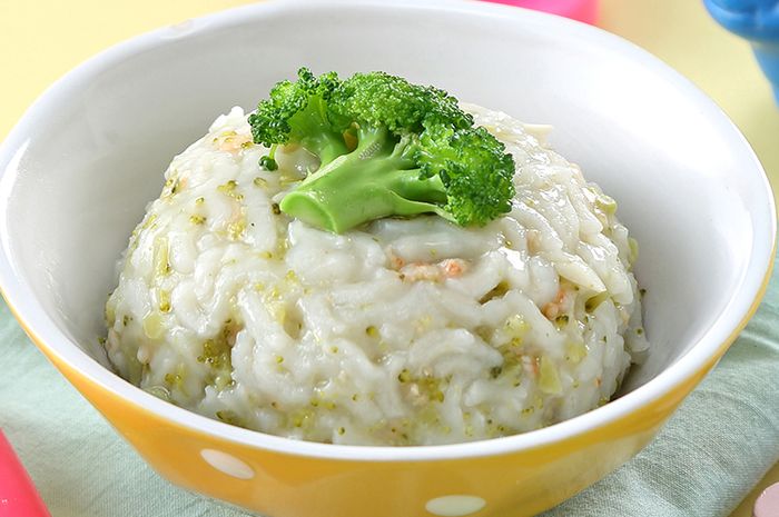 Nasi tim udang brokoli