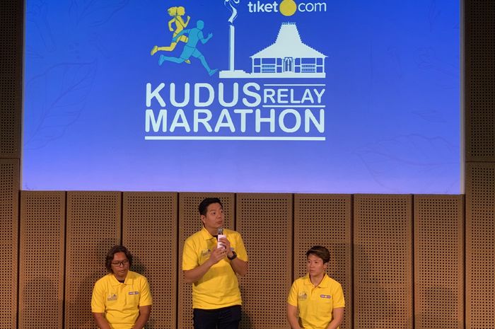 Co-founder dan Chief Marketing Officer Tiket.com, Gaery Undarsa, pada konferensi pers Kudus Relay Marathon 2019 di Jakarta (2/5/2019).