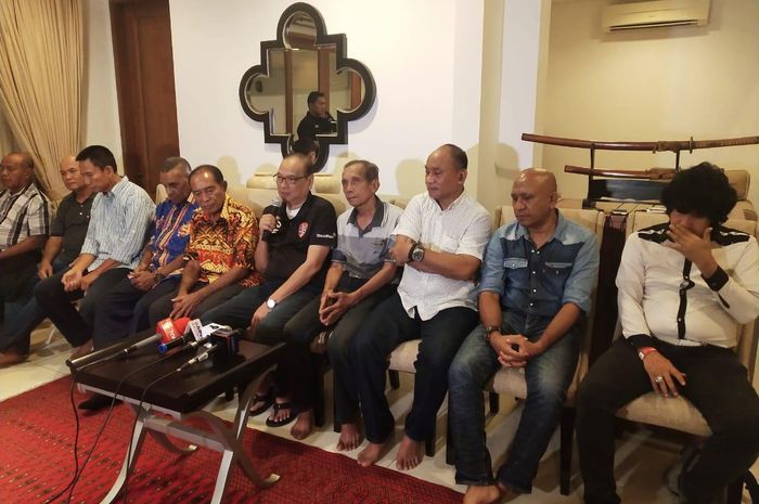 Deklarasi pencalonan Rahim Soekasah sebagai Ketua Umum PSSI di Cipete, Jakarta Selatan, Kamis (2/5/2019).
