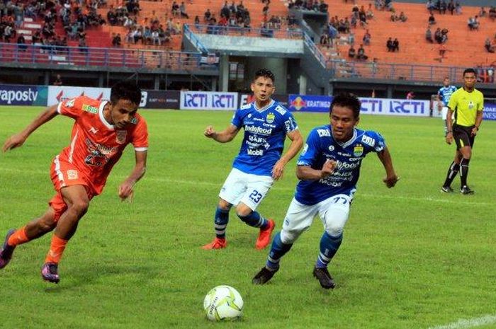 Laga Persib vs Borneo FC di perempat final leg kedua Piala Indonesia 2018 di Stadion Si Jalak Harupat, Bandung, Sabtu (4/5/2019).