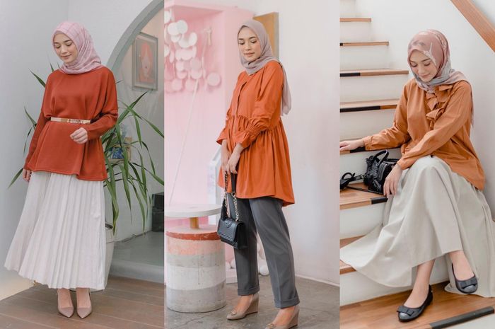 25+ Inspirasi Keren Baju Orange Tua Cocok Dengan Jilbab Warna Apa