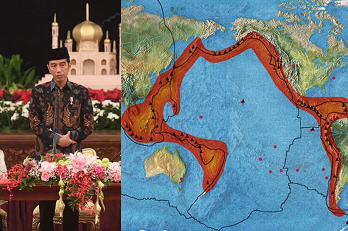 Kolase Jokowi dan ilustrsi RIng of Fire