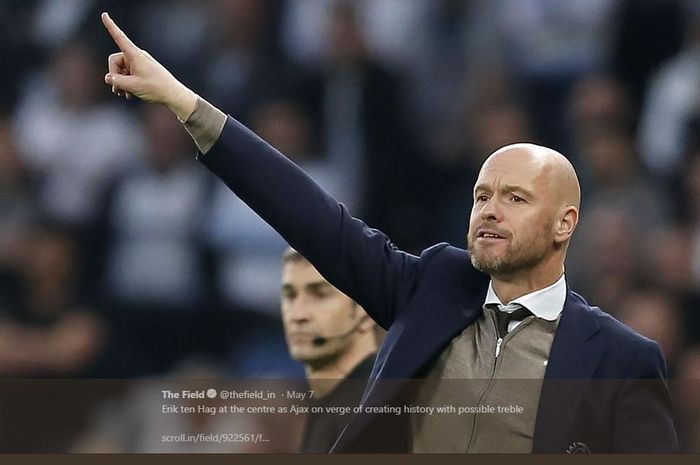 Pelatih Ajax , Erik ten Hag.