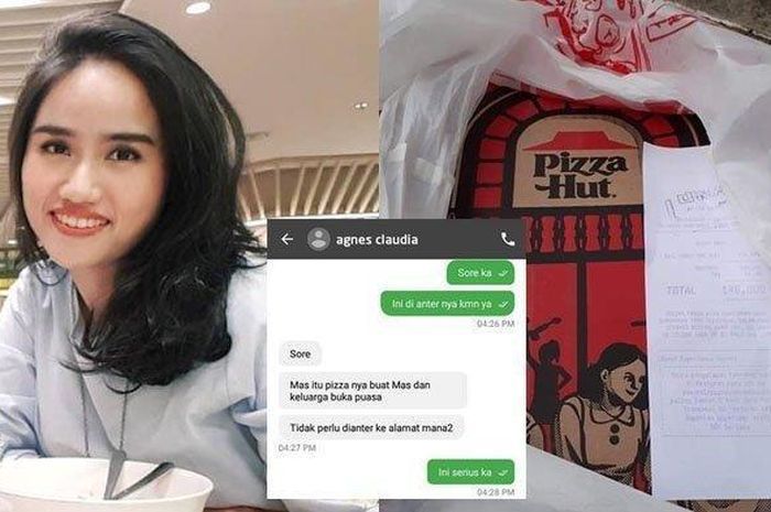 Viral, Seorang Wanita Order Pizza untuk Buka Puasa Driver 