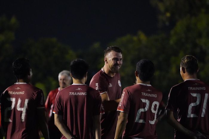 Marko Simic kembali berlatih bersama Persija Jakarta di Lapangan PSAU, Halim Perdanakusuma, Jakarta Timur, Jumat (10/5/2019).