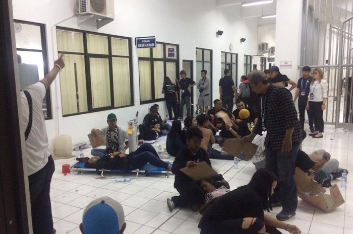 Korban-korban kerusuhan suportes PSS Sleman dengan Arema FC