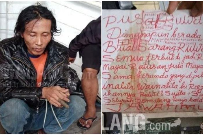 Tinggalkan Bukti Surat Berisi Kalimat Bak Mantra, Sugeng si Pelaku