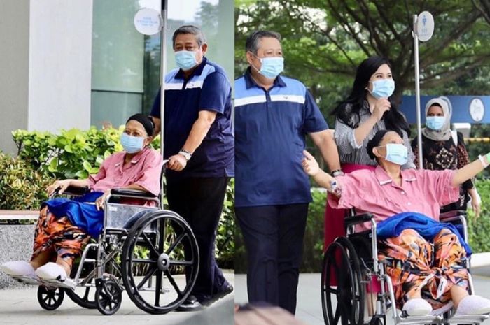 Ani Yudhoyono akhirnya bisa jalan-jalan ke luar rumah sakit