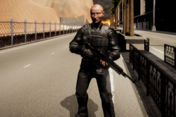 The appearance of the game character Jesus Strikes Back: Judgment Day who looks like the terrorists at the Christchurch mosque