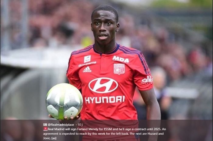 Bek klub timnas Prancis, Ferland Mendy, dikabarkan segera bergabung ke Real Madrid