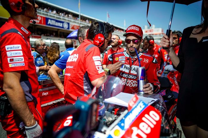 Andrea Dovizioso (Mission Winnow Ducati) mendapat kesialan saat tampil pada sesi balapan MotoGP Catalunya 2019, Minggu (16/6/2019)