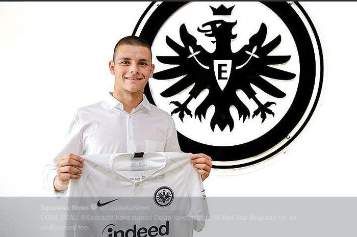 Dejan Joveljic, striker muda asal Serbia, diresmikan sebagai pemain baru Eintracht Frankfurt.