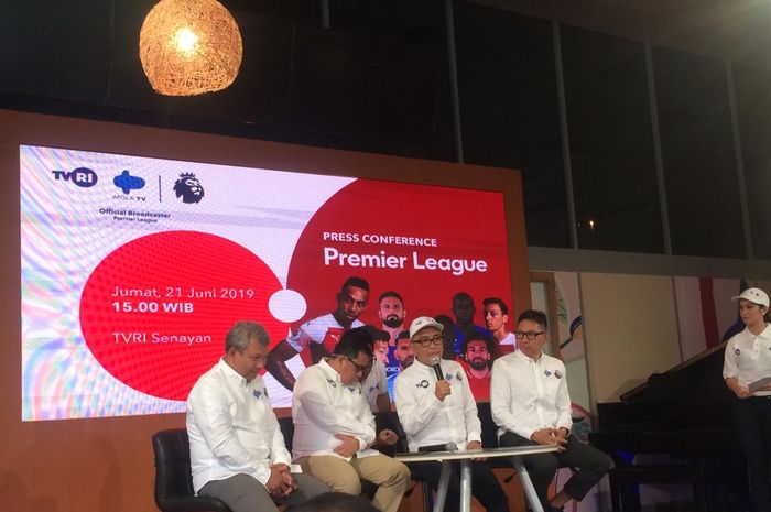 Konferensi Pers TVRI sebagai pemegang hak siar Liga Inggris musim 2019-2020