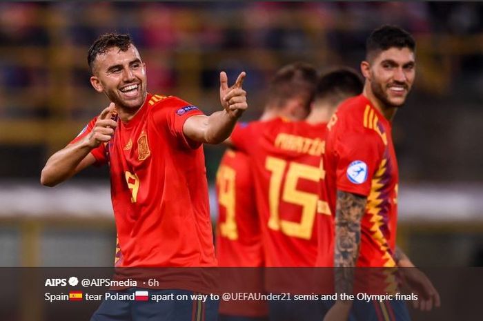 Timnas U-21 Spanyol memastikan satu tiket ke semifinal Piala Eropa U-21 dan Olimpiade 2020.