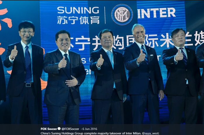 Suning waktu resmi mengakuisisi Inter Milan pada pertengahan 2016.