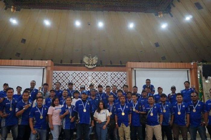 Rapat kerja wadah suporter PSIM Yogyakarta dari ordo Brajamusti.