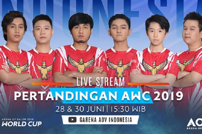 Tim Indonesia, EVOS.AOV, akan melakoni pertandingan babak grup AOV World Cup pada 28 Juni 2019 pukul 15.30 WIB.