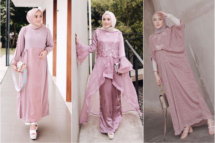 Baju Kebaya Warna Pink Hijabnya