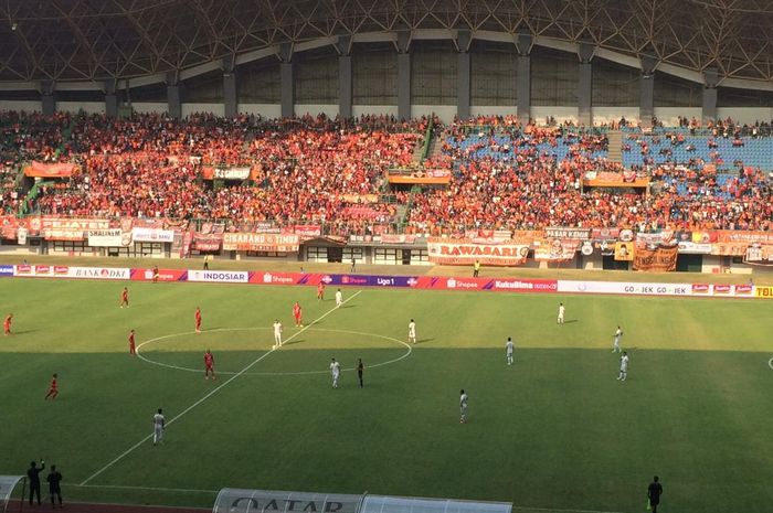 Persija Jakarta Vs PSS Sleman di Stadion Patriot Chandrabhaga, Rabu (3/7/2019).