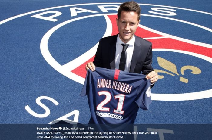 Ander Herrera resmi  menjadi pemain Paris Saint-Germain