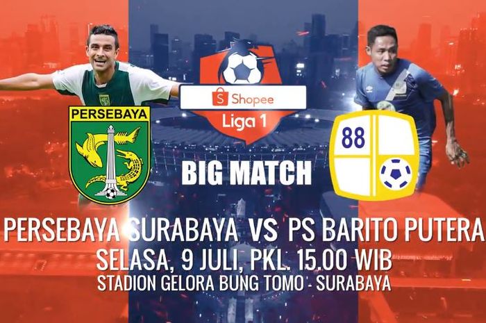 Jadwal Persebaya Surabaya vs Barito Putera.