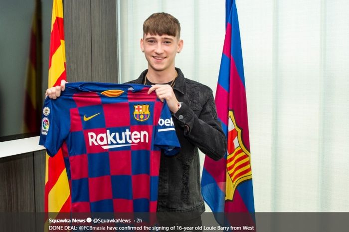 Barcelona resmi mendapatkan pemain baru dari West Bromwich Albion, Louie Barry.