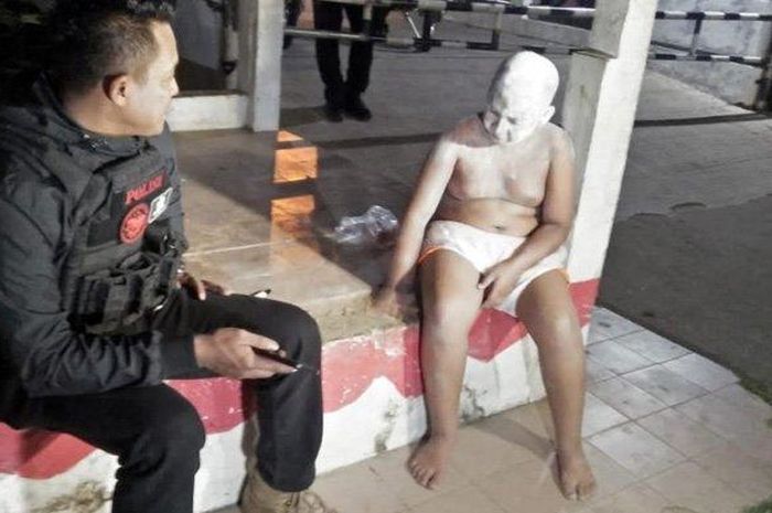 A (13), tuyul gadungan yang diamankan Tim Jaguar Polresta Depok.