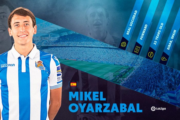 Striker Real Sociedad, Mikel Oyarzabal, yang dianggap sebagai penerus Antoine Griezmann.