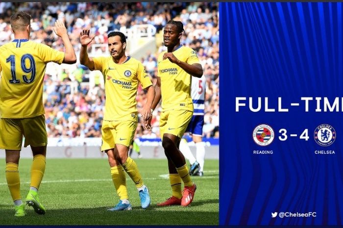 Chelsea mengalahkan Reading dalam laga uji coba di Stadion Madjeski, Minggu (28/7/2019).