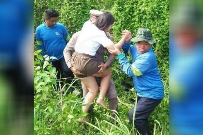 Wanita Korban Kecelakaan Ini Tetap Sehat Usai Diselamatkan 