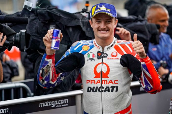 Ekspresi Jack Miller (Pramac Racing) setelah berhasil mengamankan posisi start kedua pada kualifikasi MotoGP Republik Ceska 2019, Sabtu (3/8/2019)