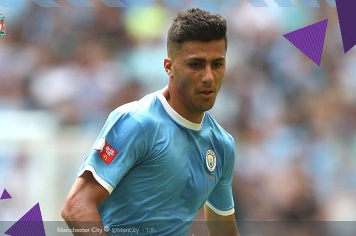 Gelandang Rodri melakoni laga debut kompetitifnya bersama Manchester City dalam partai Community Shield versus Liverpool, Minggu (4/8/2019).