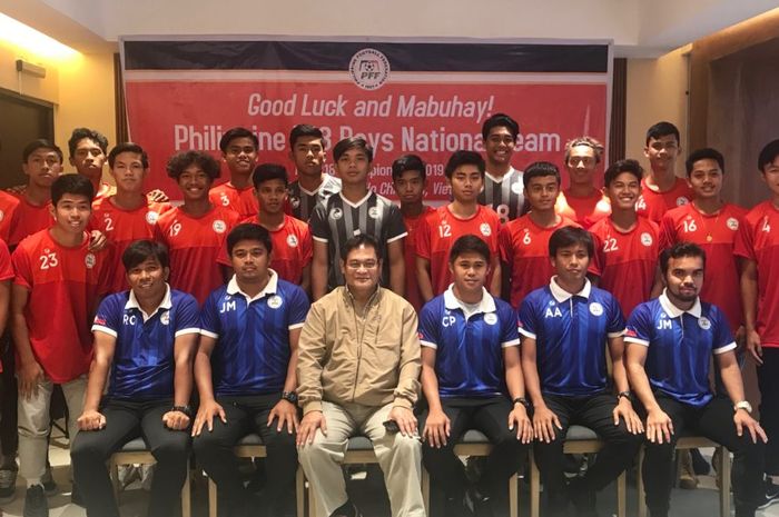 Skuat timnas U-18 Filipina yang tampil di Piala AFF U-18 2019.