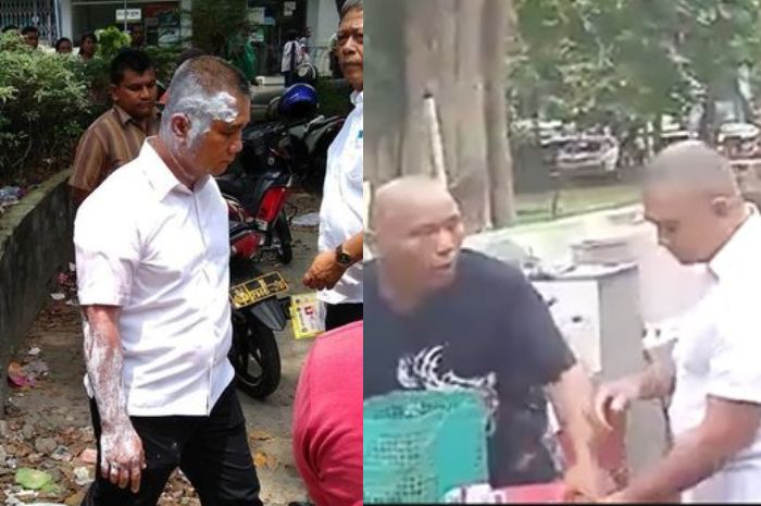 PKL Nekat Siram Kepala Satpol PP Medan dengan Air Mendidih