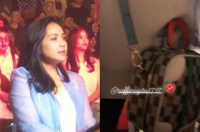 Nagita Slavina saat nonton konser Afgan