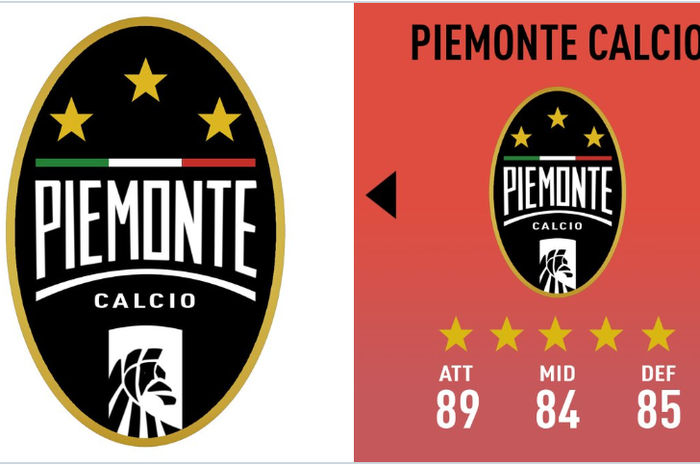 Logo Piemonte Calcio, pengganti Juventus di gim FIFA 20.