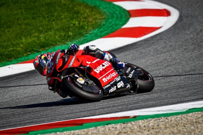 Andrea Dovizioso (Ducati) saat tampil dalam salah satu sesi MotoGP Austria 2019 yang digelar di Red Bull Ring pada Sabut (10/8/2019)