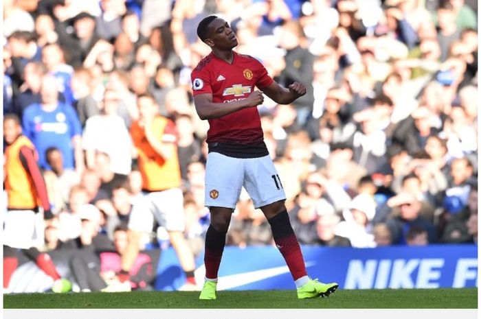 Anthony Martial di Old Trafford 