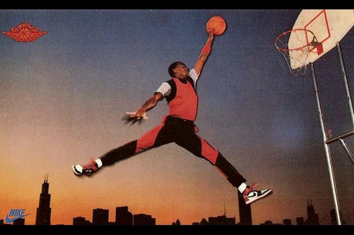Poster iklan Air Jordan pada 1985.