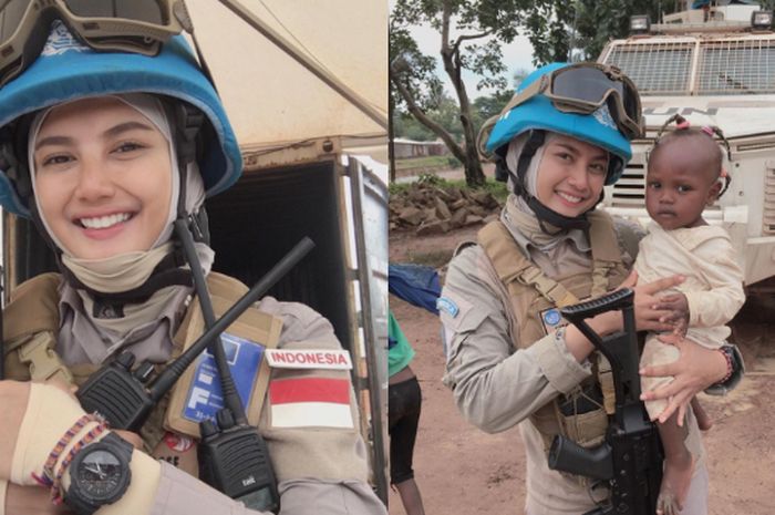 Kolase foto Brigadir Satu Hikma Nur Syafa atau kerap disapa Briptu Imah.