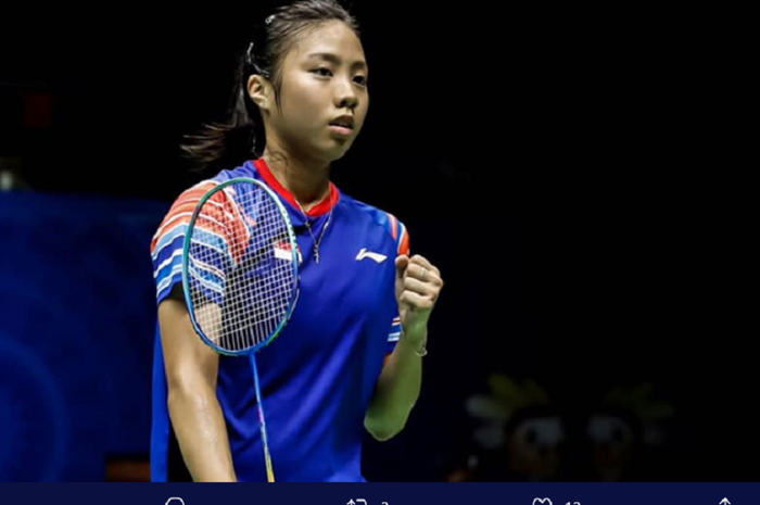 Pebulu tangkis tunggal putri Singapura, Yeo Jia Min, berselebrasi saat memastikan kemenangan atas unggulan pertama, Akane Yamaguchi (Jepang), pada babak kedua Kejuaraan Dunia 2019, Selasa (20/8/2019).