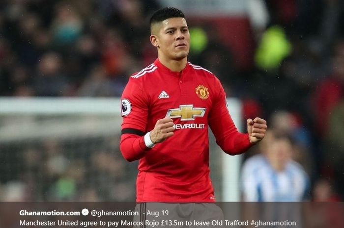 Bek tengah Manchester United, Marcos Rojo.