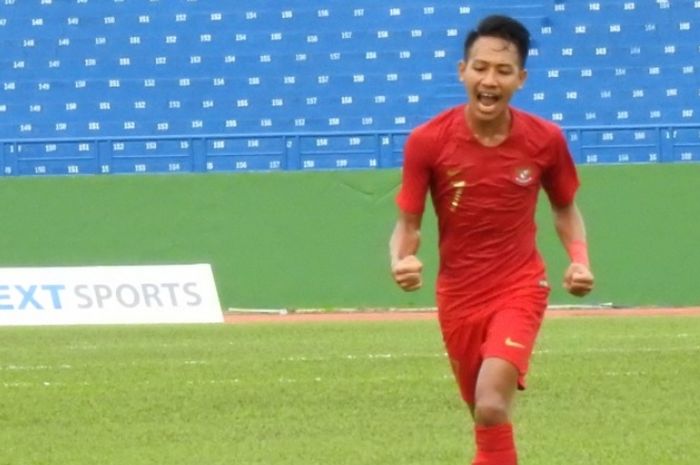 Beckham Putra Nugraha saat membela Timnas U-18 di Piala AFF 2019 di Vietnam.